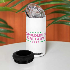 Harris 2024 4 in 1 Can Cooler Tumbler Childless Cat Lady, Ladies for Kamala TB10 Print Your Wear