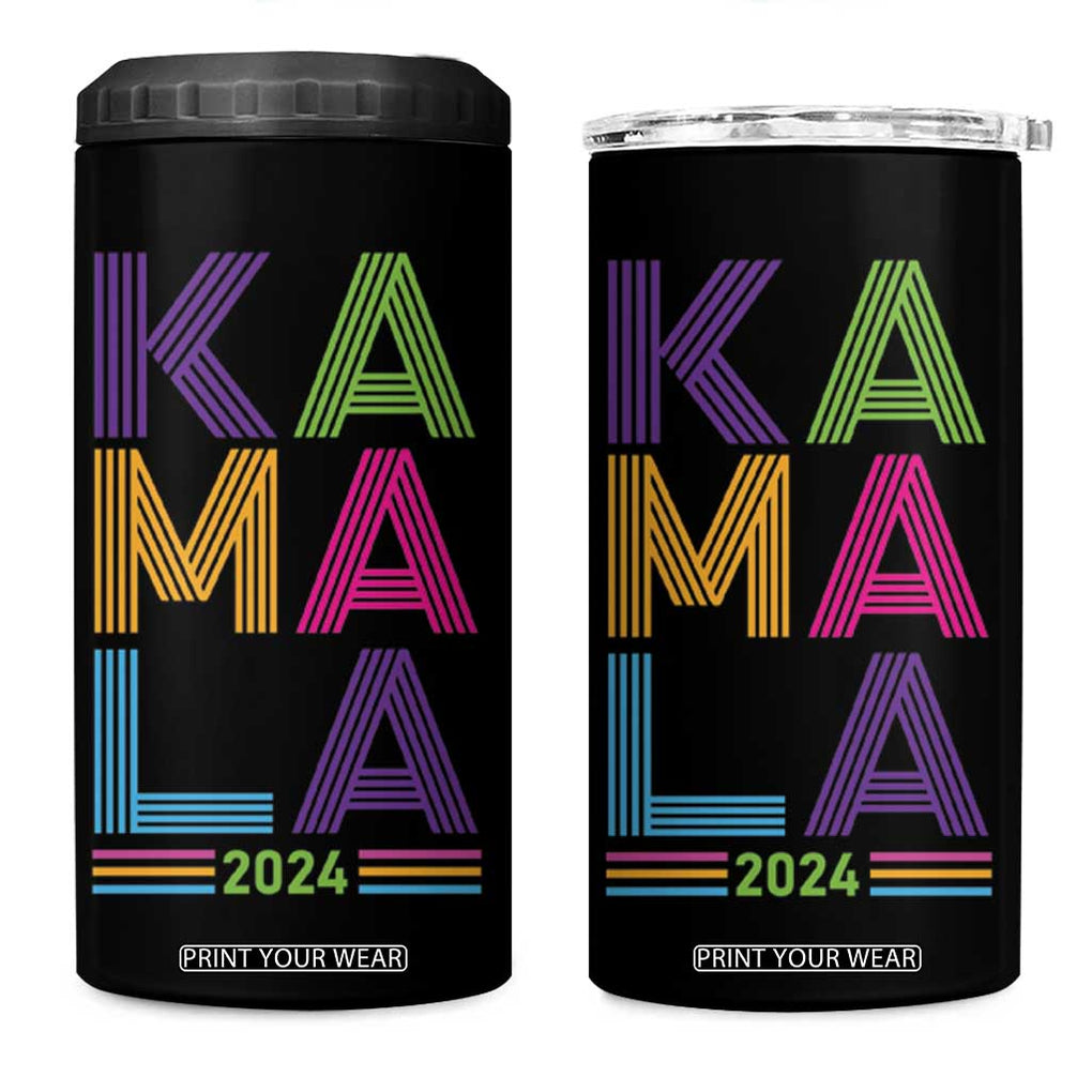 Harris 2024 President Election '24 4 in 1 Can Cooler Tumbler Fans Of Kamala TB10 One Size: 16 oz Black Print Your Wear