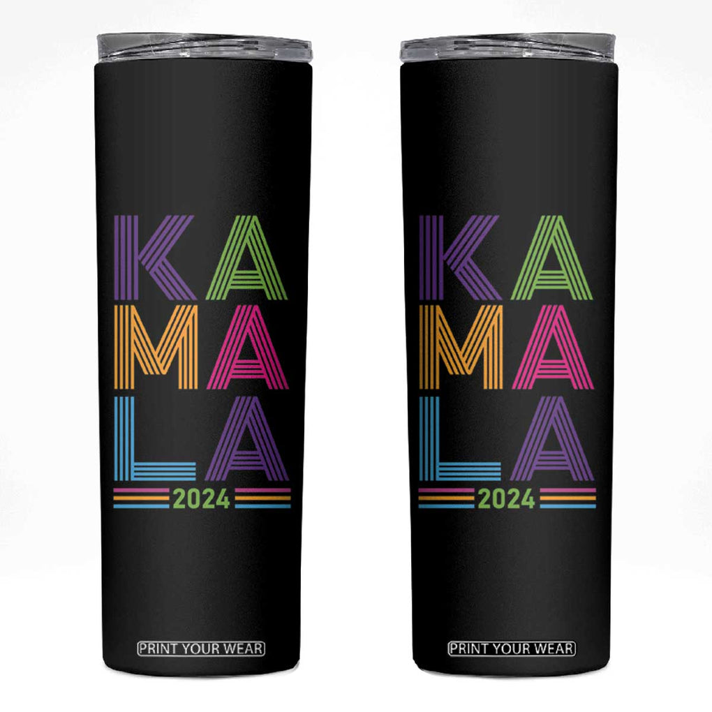 Harris 2024 President Election '24 Skinny Tumbler Fans Of Kamala TB10 Black Print Your Wear