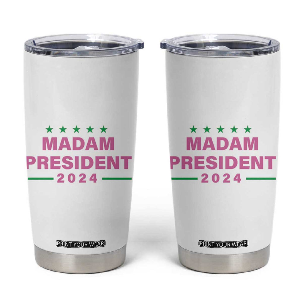 Harris 2024 Tumbler Cup Fans Of Kamala Madam President TB10 White Print Your Wear