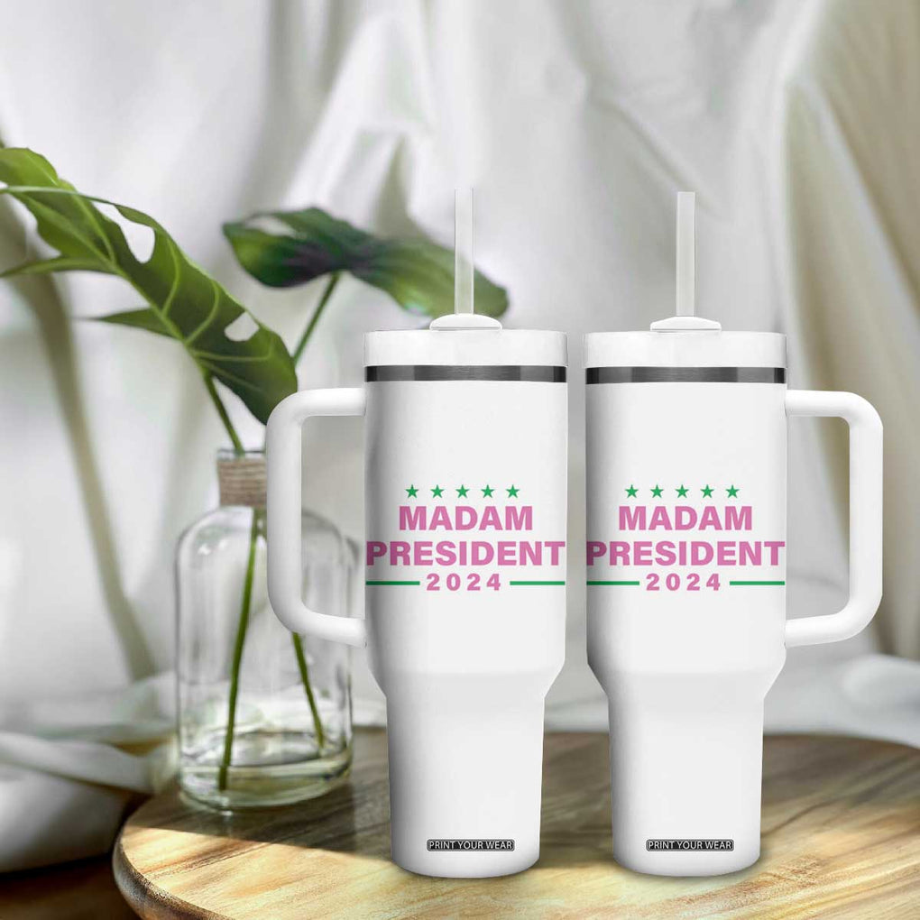 Harris 2024 Tumbler With Handle Fans Of Kamala Madam President TB10 Print Your Wear