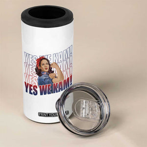 Harris 2024 4 in 1 Can Cooler Tumbler Yes We Kam Kamala Madam President TB10 Print Your Wear