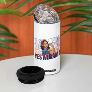 Harris 2024 4 in 1 Can Cooler Tumbler Yes We Kam Kamala Madam President TB10 Print Your Wear