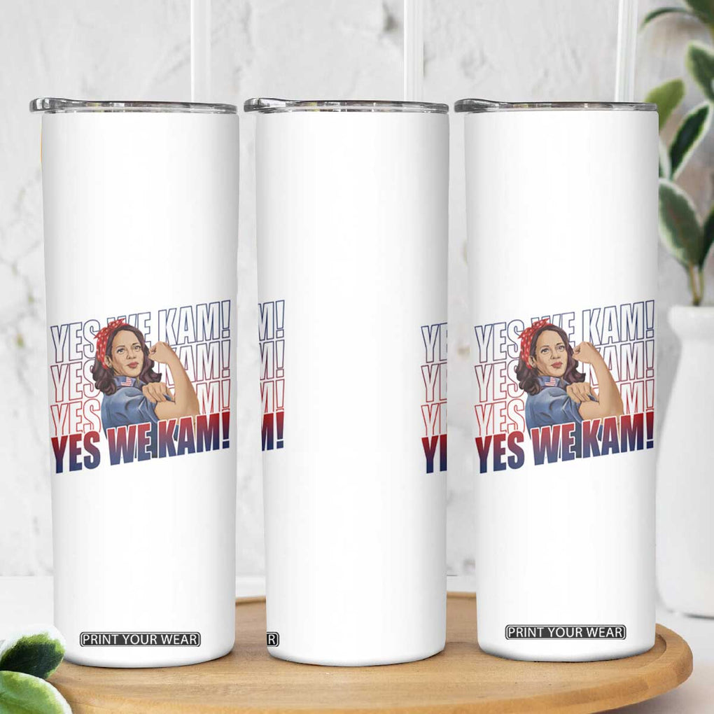 Harris 2024 Skinny Tumbler Yes We Kam Kamala Madam President TB10 Print Your Wear