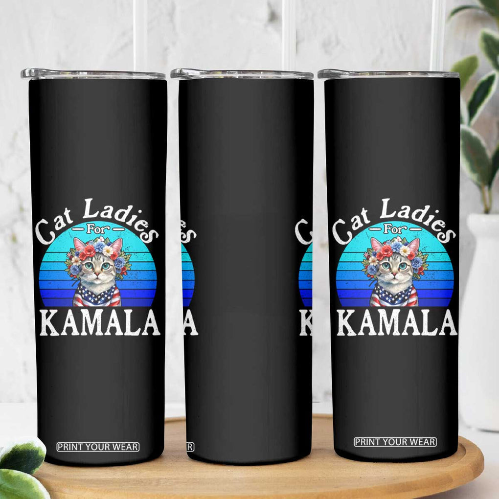 Harris 2024 Skinny Tumbler Cat Lady Ladies for Kamala Madam President TB10 Print Your Wear