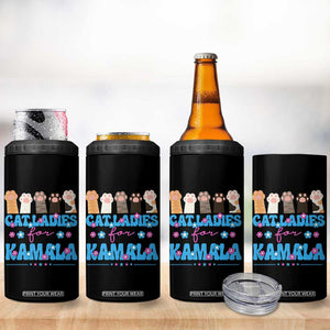 Harris 2024 4 in 1 Can Cooler Tumbler Cat Lady Ladies for Kamala Madam President TB10 Print Your Wear