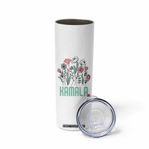 Harris 2024 Skinny Tumbler Kamala Madam President Flowers TB10 Print Your Wear