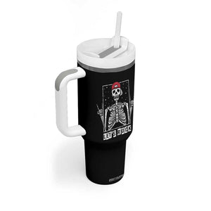 Rock On Skeleton Hand Tumbler With Handle Rock and Roll Horns Up TB10 Print Your Wear