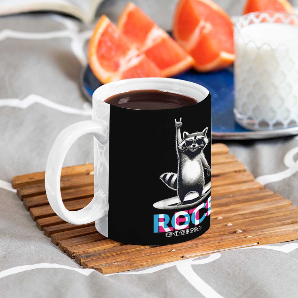 Retro Raccoon Rock Music Coffee Mug TB10 Print Your Wear