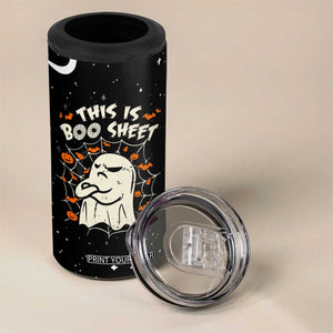 This Is Boo Sheet Cute Ghost 4 in 1 Can Cooler Tumbler Funny Halloween Costume TB10 Print Your Wear