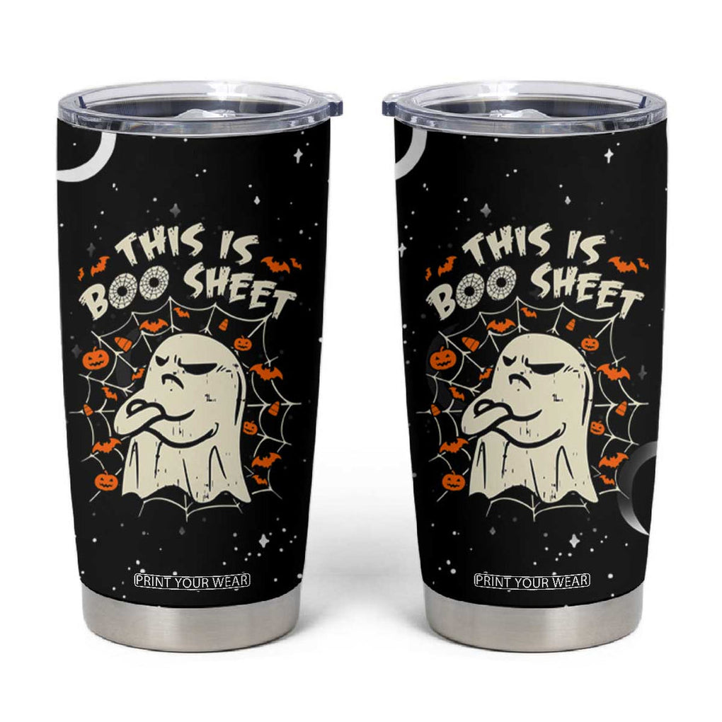 This Is Boo Sheet Cute Ghost Tumbler Cup Funny Halloween Costume TB10 Black Print Your Wear