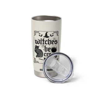 Witch Halloween Iced Coffee Tumbler Cup Funny Witches Be Crazy Black Cat Witchy Vibes Witchcraft TB10 Print Your Wear