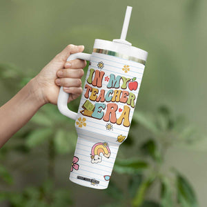 Teachers Tumbler With Handle In My Teacher Era Preschool Kindergarten Teaching Life TB10 Print Your Wear