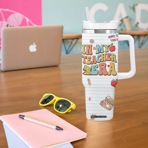 Teachers Tumbler With Handle In My Teacher Era Preschool Kindergarten Teaching Life TB10 Print Your Wear