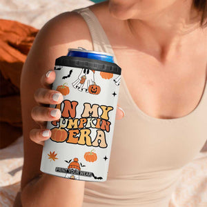 Cute Ghost Fall Coffee 4 in 1 Can Cooler Tumbler In My Pumpkin Era Retro Funny Fall Vibes Thanksgiving Halloween TB10 Print Your Wear