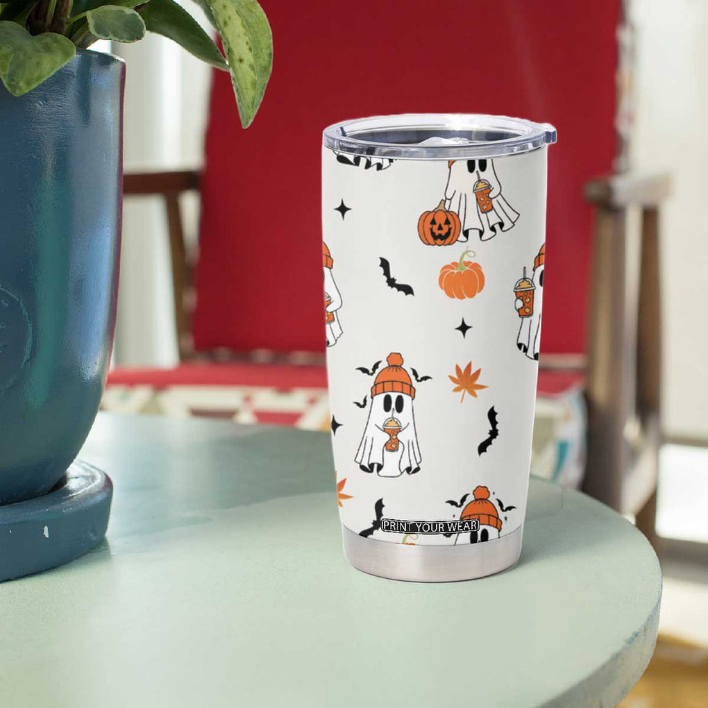 Cute Ghost Fall Coffee Tumbler Cup In My Pumpkin Era Retro Funny Fall Vibes Thanksgiving Halloween TB10 Print Your Wear