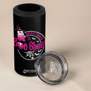 Cute Ghost Halloween Breast Cancer Awareness 4 in 1 Can Cooler Tumbler Breast Cancer Is Boo Sheet TB10 Print Your Wear