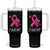 Breast Cancer Awareness Tumbler With Handle Pink Ribbon Support The Fighters TB10 One Size: 40 oz Black Print Your Wear