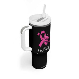 Breast Cancer Awareness Tumbler With Handle Pink Ribbon Support The Fighters TB10 Print Your Wear