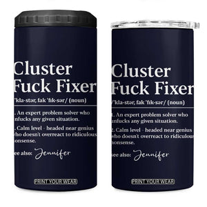 Personalized Coworker 4 in 1 Can Cooler Tumbler Custom Name Cluster Fuck An Expert Problem Solver Christmas Gift Navy TB10 One Size: 16 oz Navy Print Your Wear