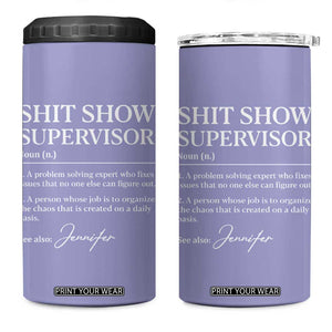 Boss Gifts 4 in 1 Can Cooler Tumbler Shit Show Supervisor for Boss Team Manger Director Thank You Purple TB10 One Size: 16 oz Purple Print Your Wear