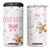 Personalized Christmas 4 in 1 Can Cooler Tumbler Custom Name Coquette Pink Bow Gingerbread Man TB10 One Size: 16 oz White Print Your Wear