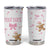 Personalized Christmas Tumbler Cup Custom Name Coquette Pink Bow Gingerbread Man TB10 White Print Your Wear