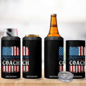 Harris Walz 4 in 1 Can Cooler Tumbler Prosecutor And The Coach 2024 Vintage American Flag TB11 Print Your Wear