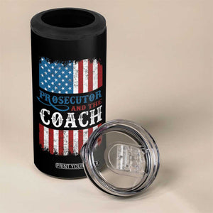 Harris Walz 4 in 1 Can Cooler Tumbler Prosecutor And The Coach 2024 Vintage American Flag TB11 Print Your Wear