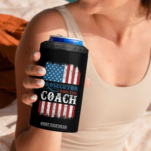 Harris Walz 4 in 1 Can Cooler Tumbler Prosecutor And The Coach 2024 Vintage American Flag TB11 Print Your Wear