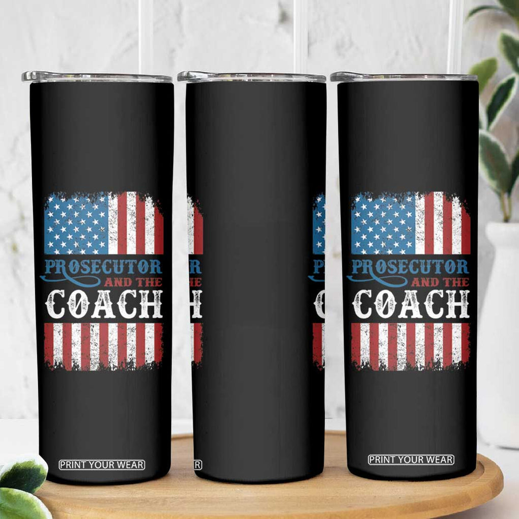 Harris Walz Skinny Tumbler Prosecutor And The Coach 2024 Vintage American Flag TB11 Print Your Wear