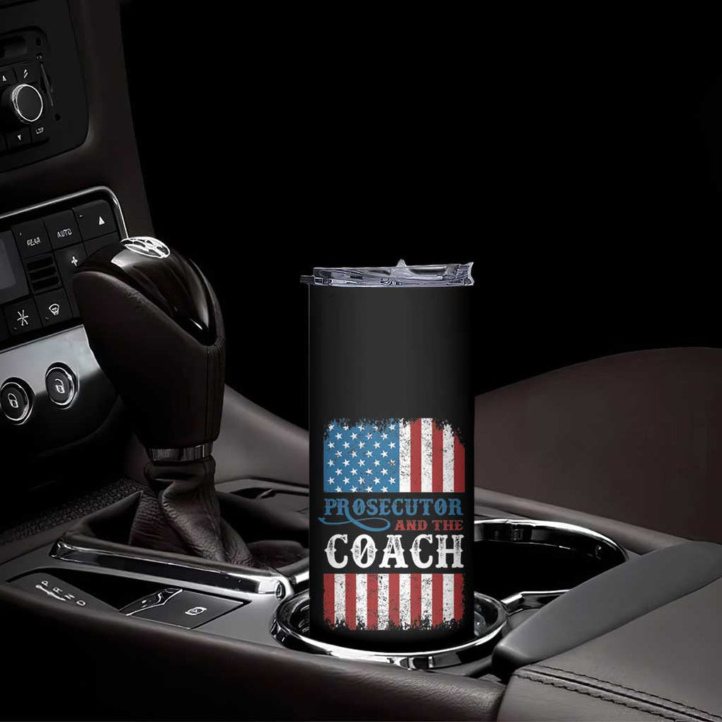 Harris Walz Skinny Tumbler Prosecutor And The Coach 2024 Vintage American Flag TB11 Print Your Wear