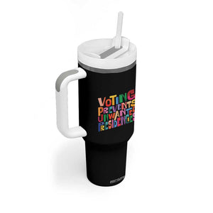 US Election Political 2024 Tumbler With Handle Voting Prevents Unwanted Presidencies TB11 Print Your Wear