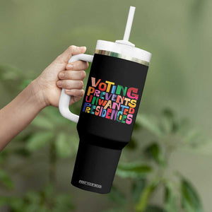 US Election Political 2024 Tumbler With Handle Voting Prevents Unwanted Presidencies TB11 Print Your Wear