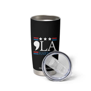 Funny Comma La Harris Tumbler Cup Punctuation Kamala 2024 American Flag TB11 Print Your Wear