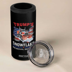 Funny Trump 2024 4 in 1 Can Cooler Tumbler Trump's Snowflake Removal Service US Flag TB11 Print Your Wear