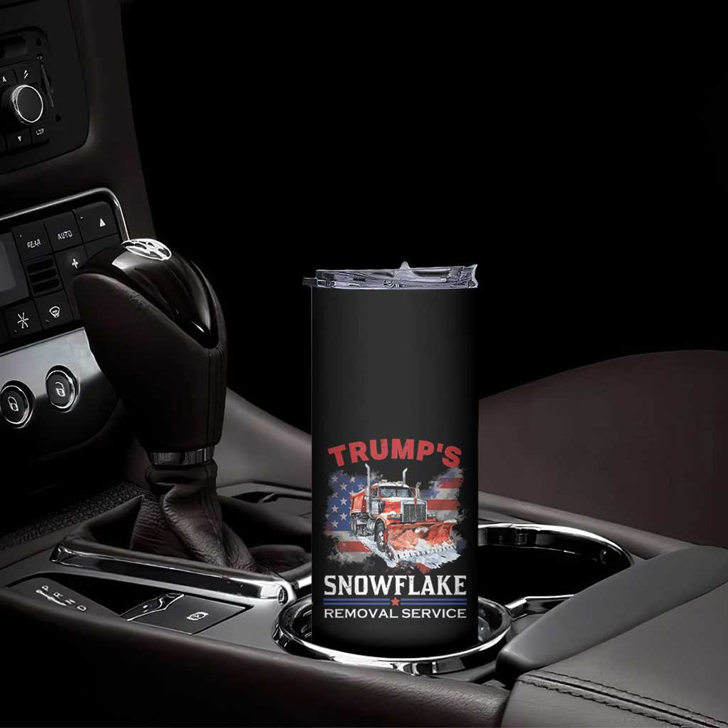 Funny Trump 2024 Skinny Tumbler Trump's Snowflake Removal Service US Flag TB11 Print Your Wear