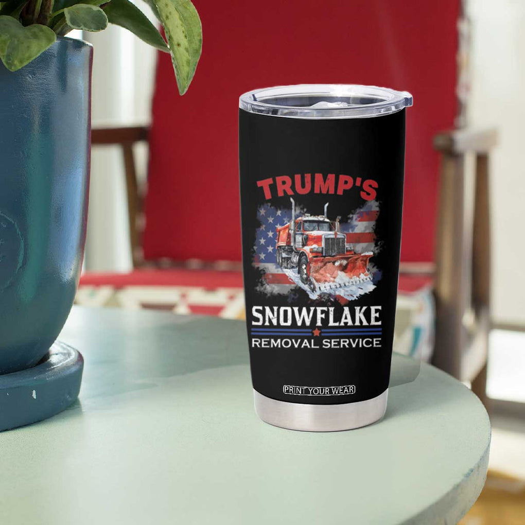 Funny Trump 2024 Tumbler Cup Trump's Snowflake Removal Service US Flag TB11 Print Your Wear