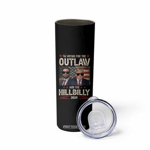 Trump Vance 2024 Skinny Tumbler I'm Voting For The Outlaw And The Hillbilly US Flag TB11 Print Your Wear