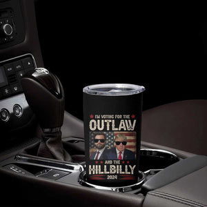 Trump Vance 2024 Tumbler Cup I'm Voting For The Outlaw And The Hillbilly US Flag TB11 Print Your Wear