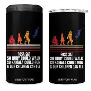 Harris 2024 4 in 1 Can Cooler Tumbler Rosa Sat So Ruby Could Walk So Kamala Could Run And Our Children Can Fly TB11 One Size: 16 oz Black Print Your Wear