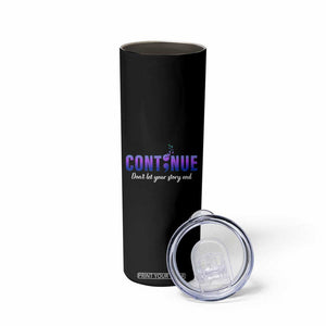 Suicide Prevention Awareness Skinny Tumbler Continue Don't Let Your Story End Semicolon Butterfly TB11 Print Your Wear