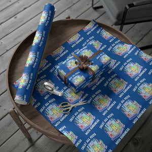 Teachers Easter Wrapping Paper Roll Treat All Peeps With Kindness TS10 Blue Print Your Wear
