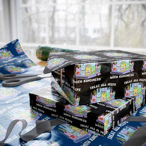 Teachers Easter Wrapping Paper Roll Treat All Peeps With Kindness TS10 Black Print Your Wear