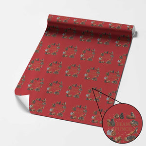 Team Punch Monkey Wrapping Paper Roll Viral Baby Monkey Meme TS14 Red Print Your Wear