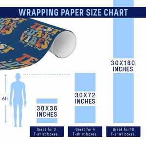 Test Day Vibes Wrapping Paper Roll Teacher Groovy Testing Day Exam TS10 Print Your Wear