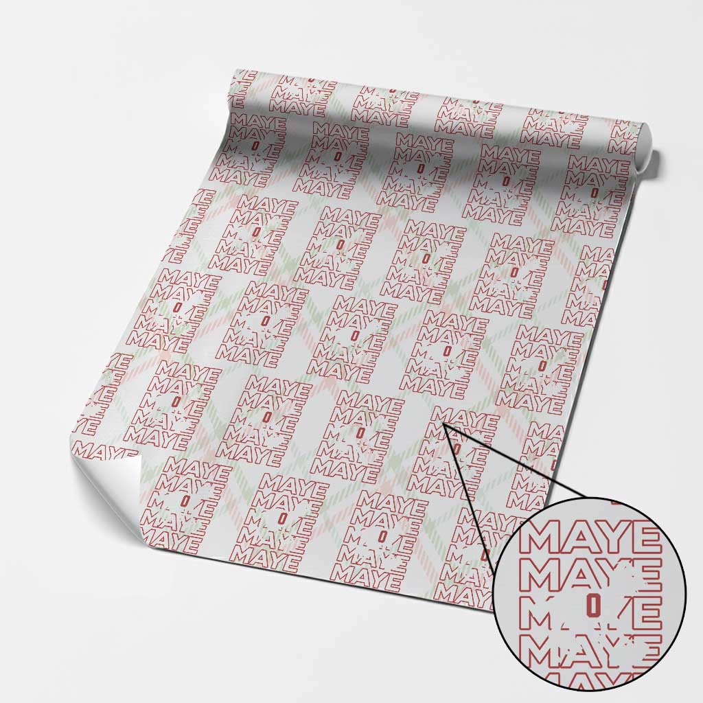The GOAT Maye Wrapping Paper Roll NE Quarterback Fan Gift TS12 Christmas Plaid Print Your Wear