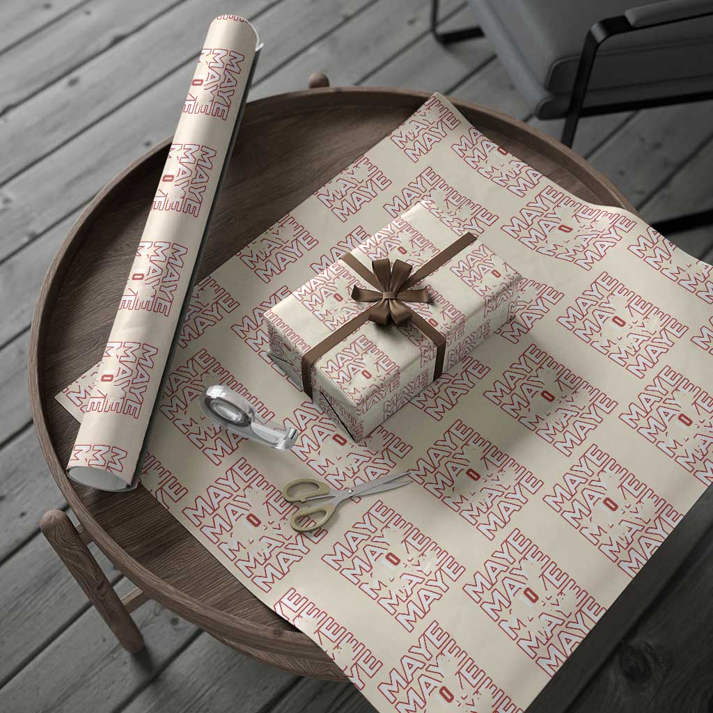 The GOAT Maye Wrapping Paper Roll NE Quarterback Fan Gift TS12 Beige Print Your Wear