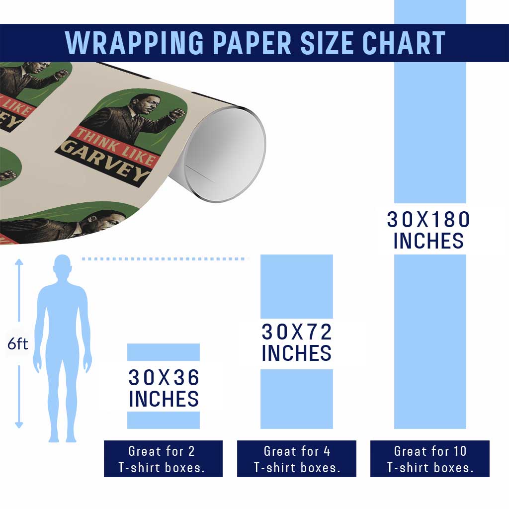Think Like Garvey Wrapping Paper Roll Civil Rights Leader Gift TS12 Print Your Wear