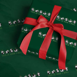 This Is How I Roll Wrapping Paper Roll Cute Bear Panda Lover TS14 Green Print Your Wear
